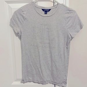 Lauren - Ralph Lauren - Gray Logo S/S T Shirt - XS
